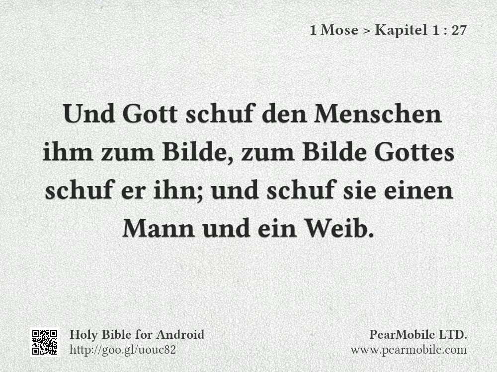 1 Mose, Kapitel 1:27